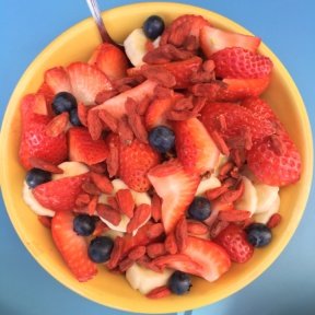 Gluten-free berry acai bowl from Backyard Bowls